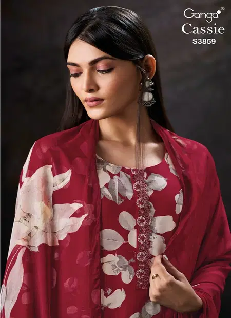 Cassie 3859 By Ganga Pashmina Printed Salwar Suit Wholesalers In Surat
